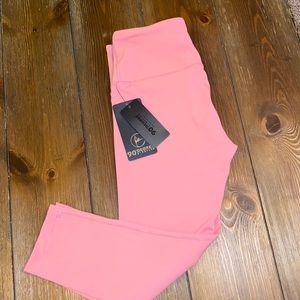 NWT  Pink Capri High Rise Legging by 90 Degree Size M
